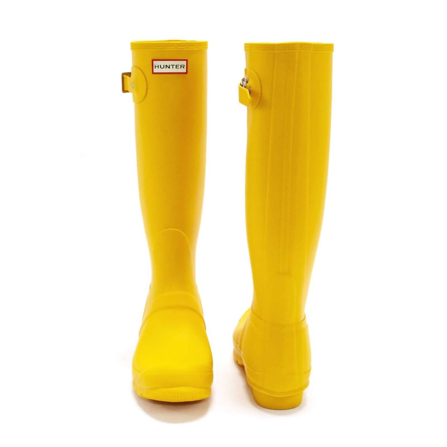 HUNTER Women's Original Tall Rain Boots in yellow - women's shoe - view 4
