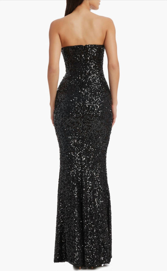 Dress The Population - Fernanda Sequin Strapless Maxi Gown
