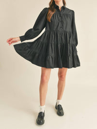 &Merci - Tiered Button Down Mini Dress