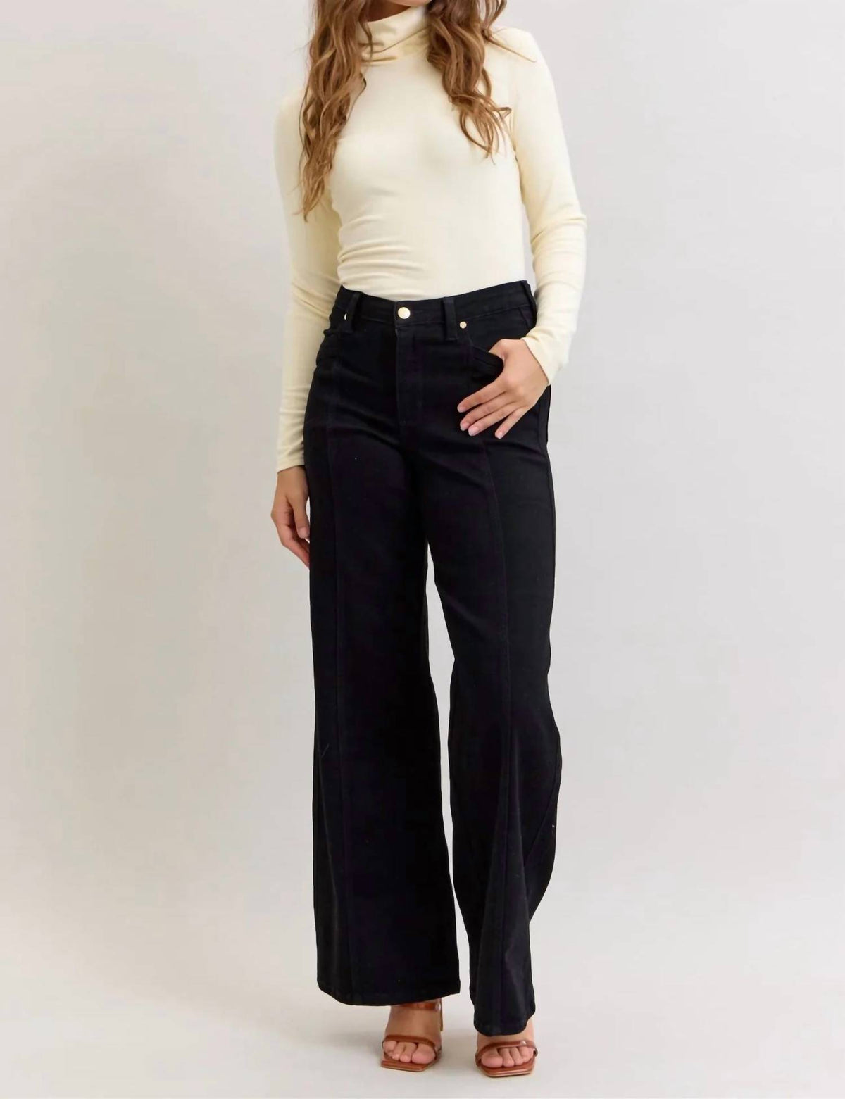 Judy Blue - High Waisted Retro Wide Leg Denim Jeans