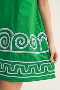 Jodifl - Appliqué Puff Sleeve Shift Dress