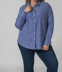 Jill Mcgowan - Joan Easy Cut Bright End On End Cotton Shirt - Plus