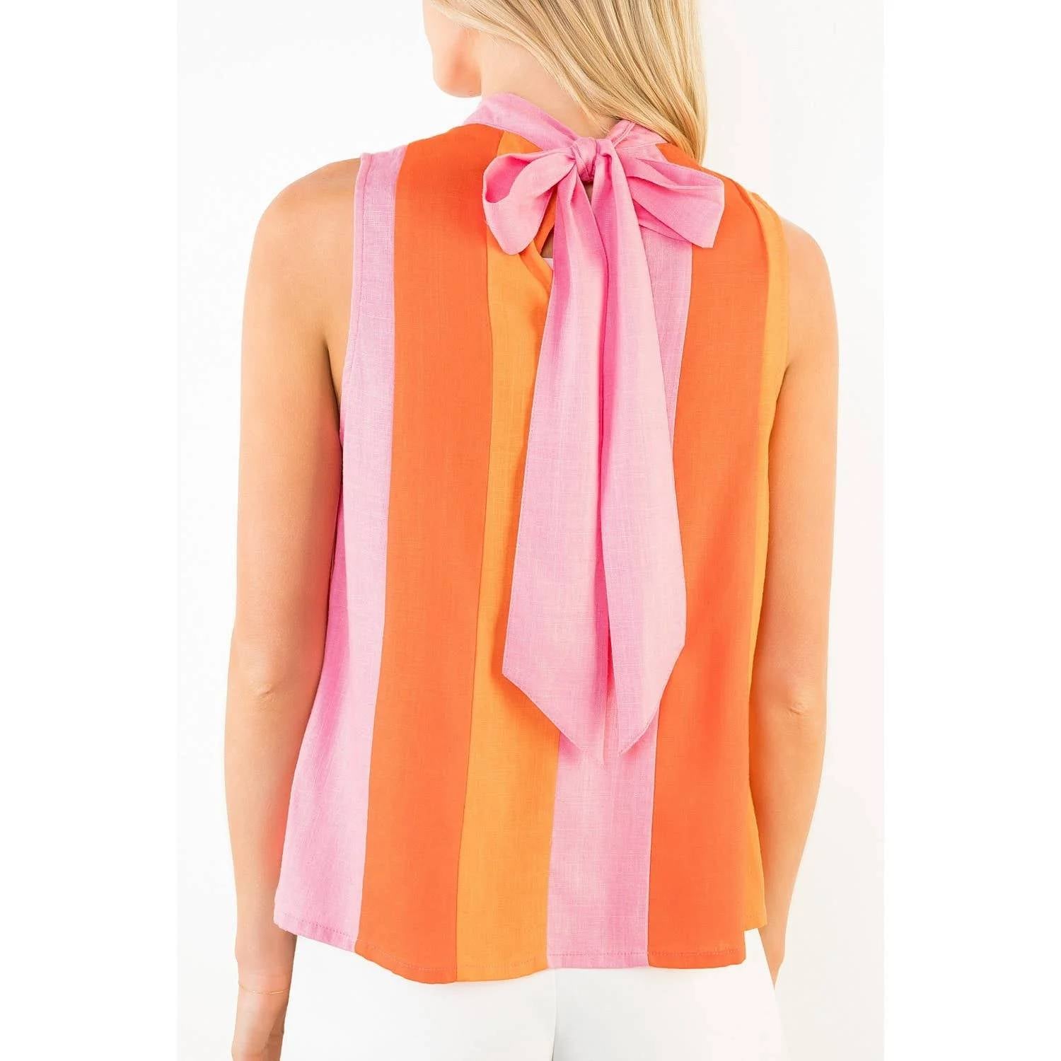 Thml - Sorbet Bow Sleeveless Top