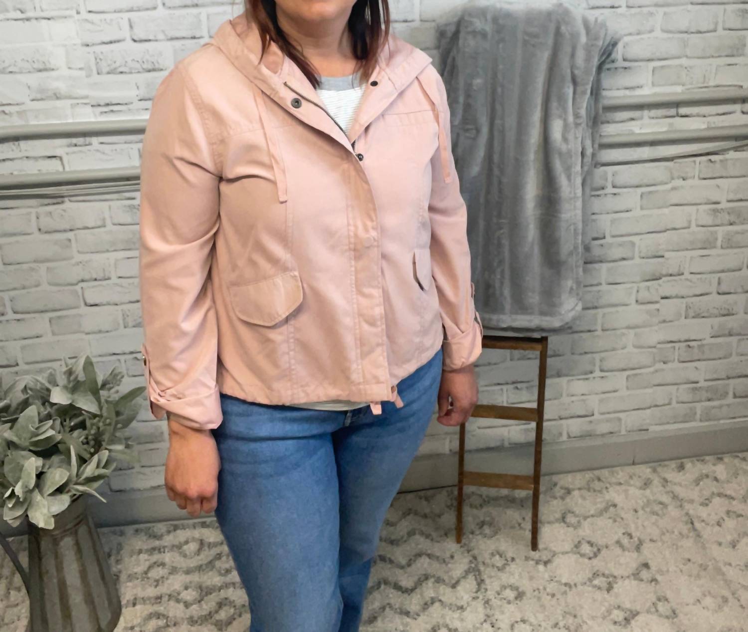 Mittoshop - Women's Zip-up Outerwear Cropped Jacket With Hood