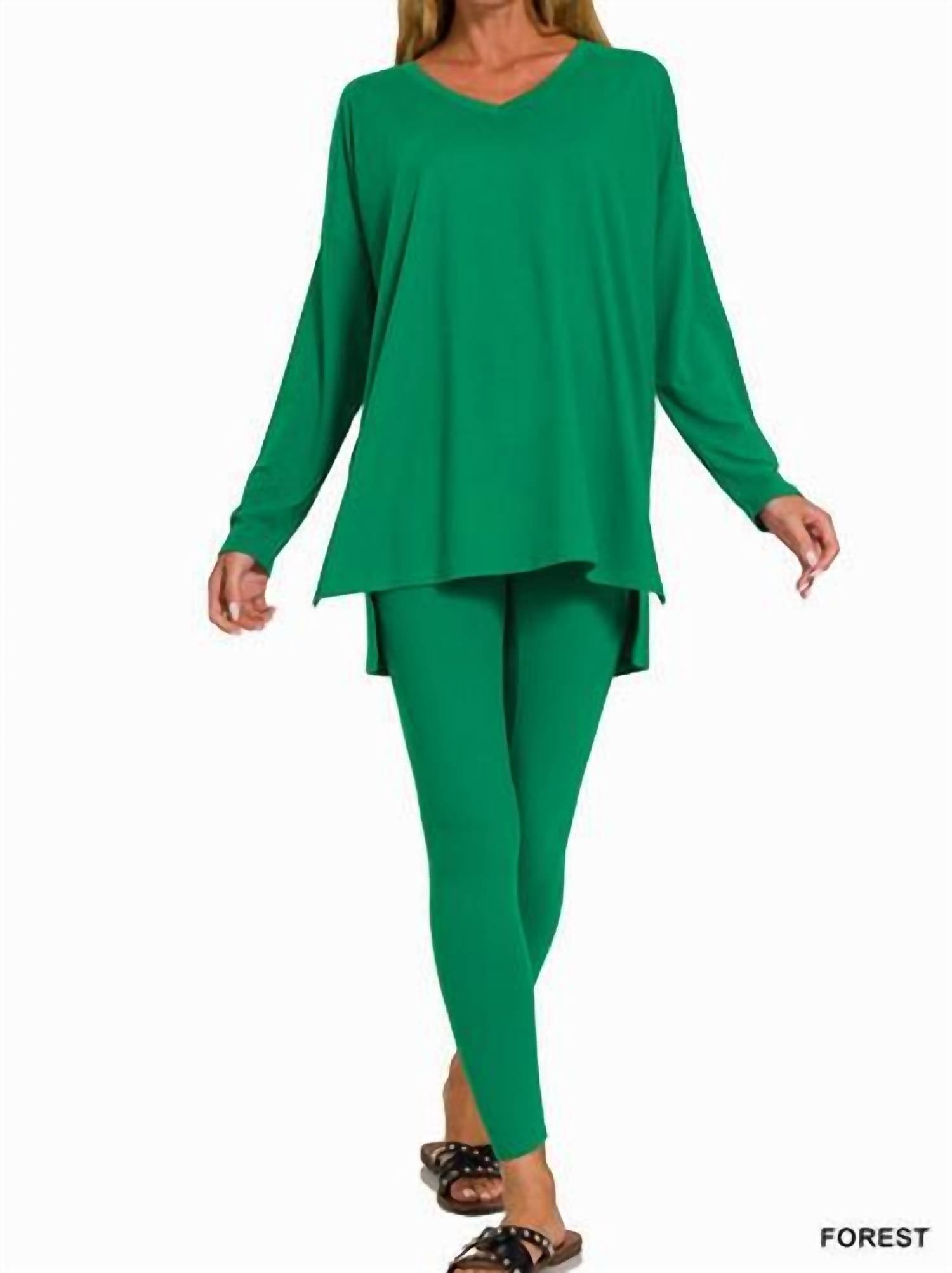 Zenana - V Neck Lounge Sets