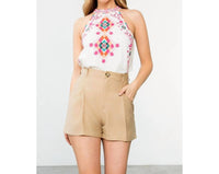 Thml - Halter Embroidered Top