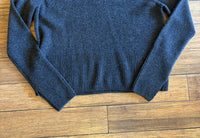 Autumn Cashmere Women's Boxy Crew Sweater with Slits in pepper - women's sweater