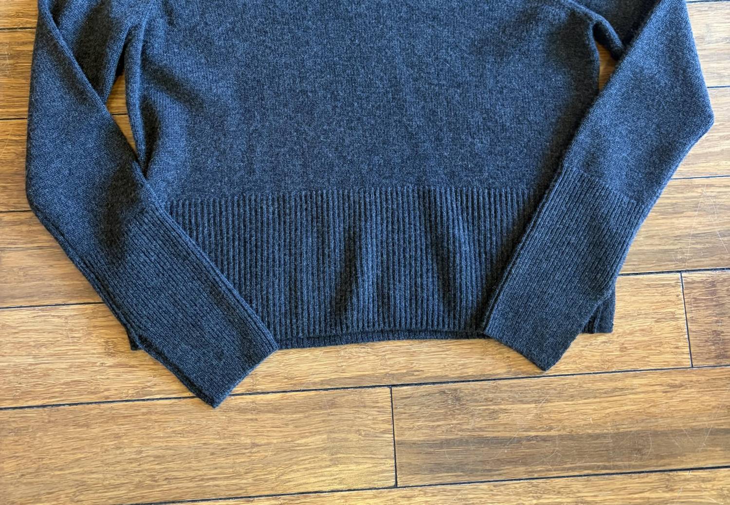 Autumn Cashmere Women's Boxy Crew Sweater with Slits in pepper - women's sweater