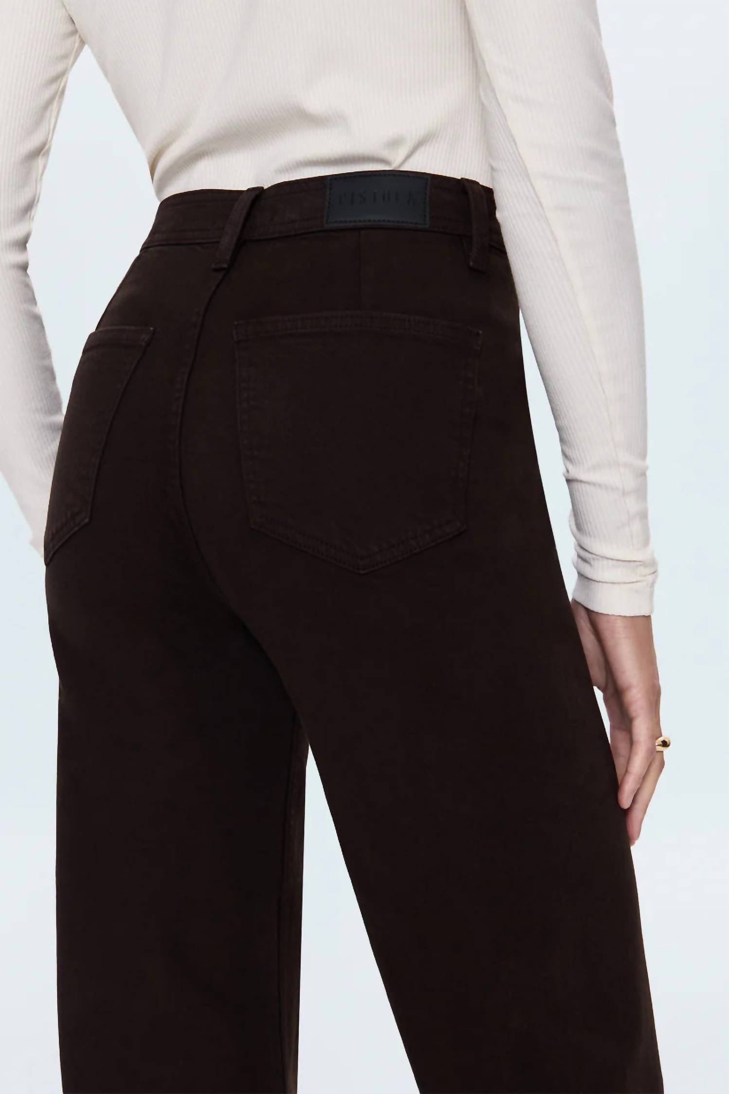 PISTOLA Penny High Rise Wide Leg Jean in mocha 1 - women's jeans - alternate view