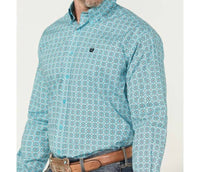 Cinch - Stretch Print Button Down Classic Fit Shirt