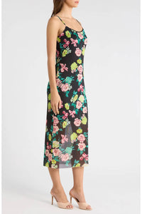 Steve Madden - Giselly Ditsy Floral Mesh Midi Dress