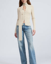 Rag & Bone Gianna Button Up Top in beige - women's blouse