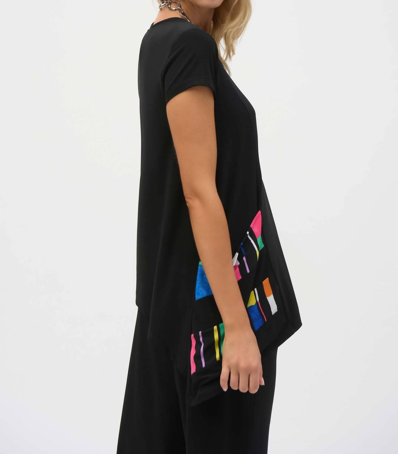Joseph Ribkoff - Casual Color-blocked Pullover Top