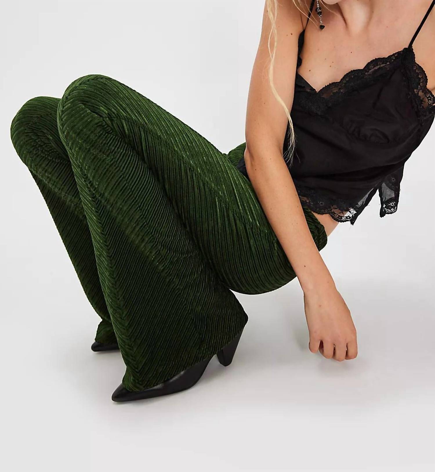 Free People - Penny Pull On Velvet Flare Pant