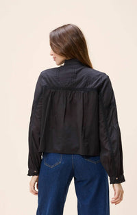 Cleobella Morea Top in black 1 - women's long sleeve top - alternate view