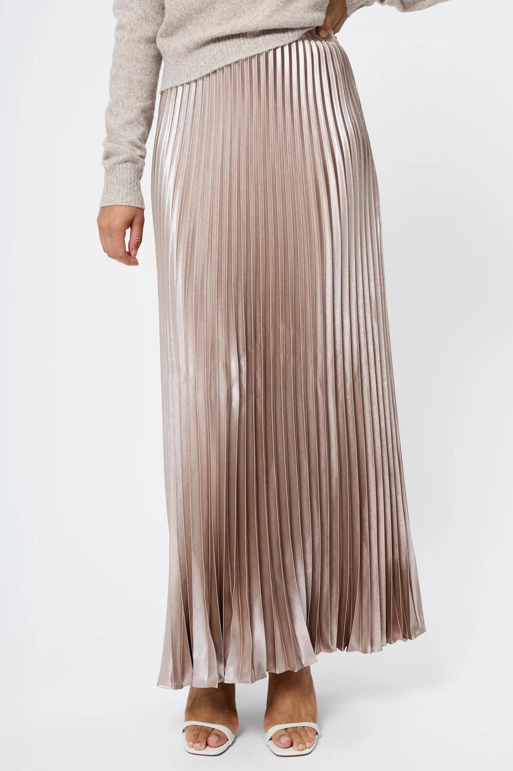 French Connection - Women's Marielle Metallic Satin Maxi Skirt