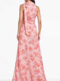 SACHIN & BABI Kayla Maxi Gown in coral - women's dress - detail view