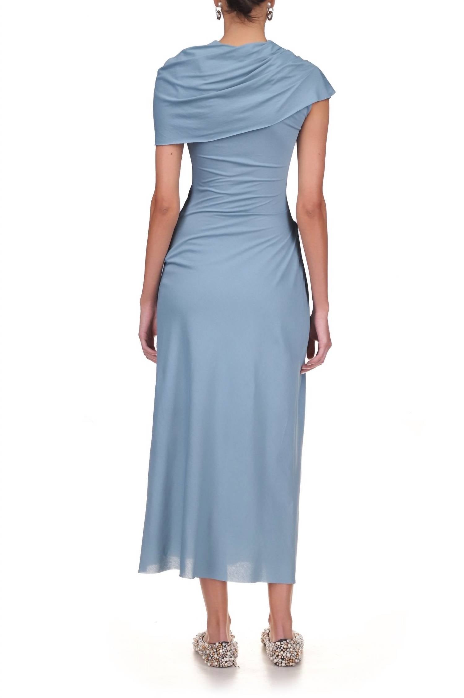 Marina Moscone - Jersey Sarong Twisted Maxi Dress