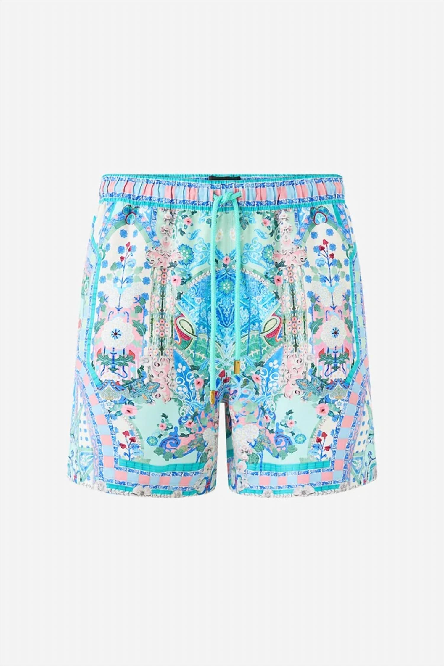 Camilla - Elastic Waist Mid Length Boardshorts