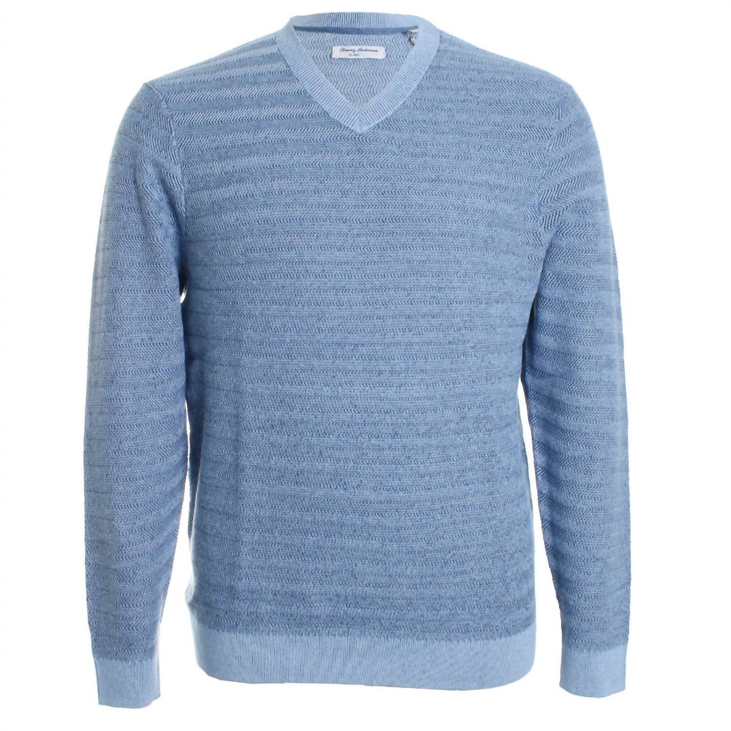 TOMMY BAHAMA Men's Coolside Course V Neck Sweater in buccaneer blue - men's sweater