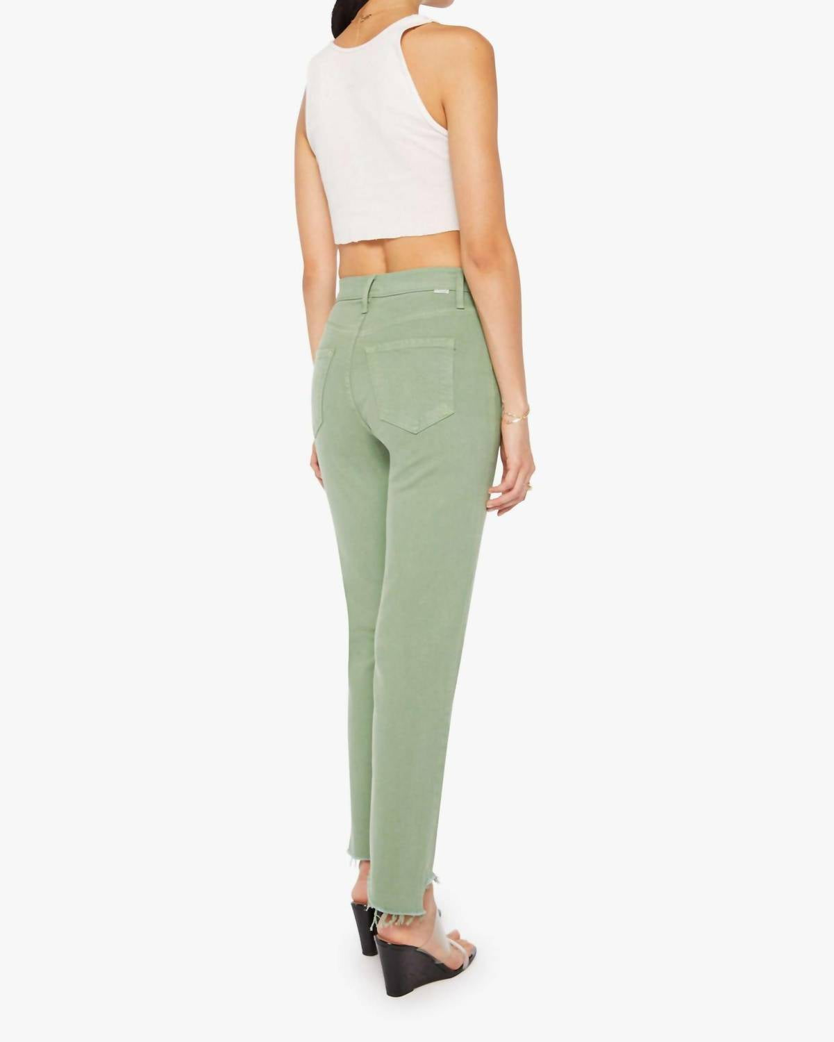 Mother - High Waisted Rider Ankle Step Fray Jeans