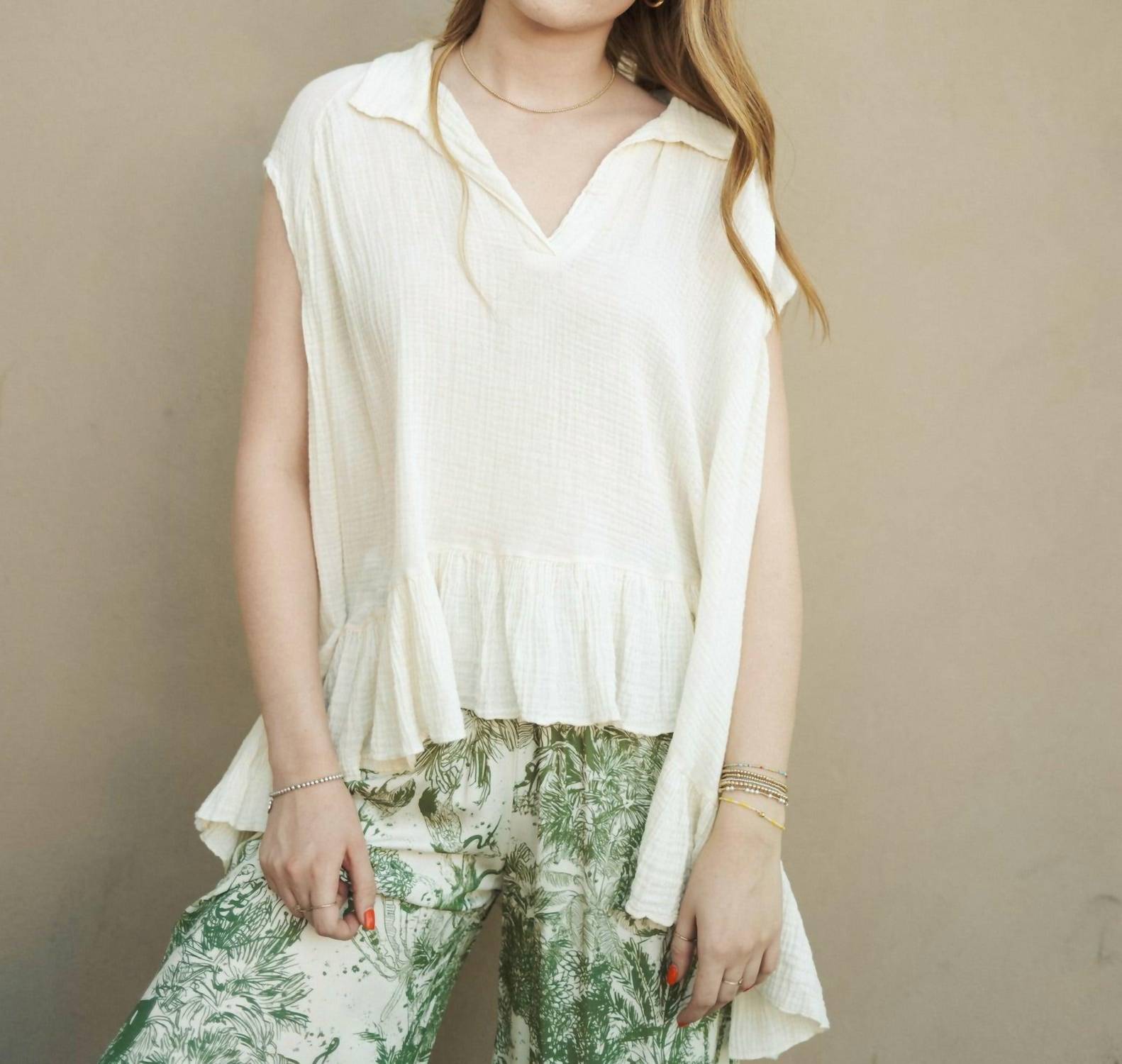 Scandal Italy - Gigi Gauze Flowy Top