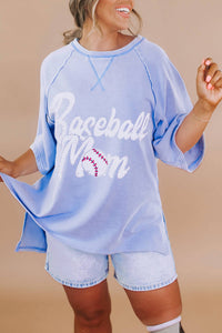 Fantastic Fawn - Baseball Mom Washed Oversized Tee