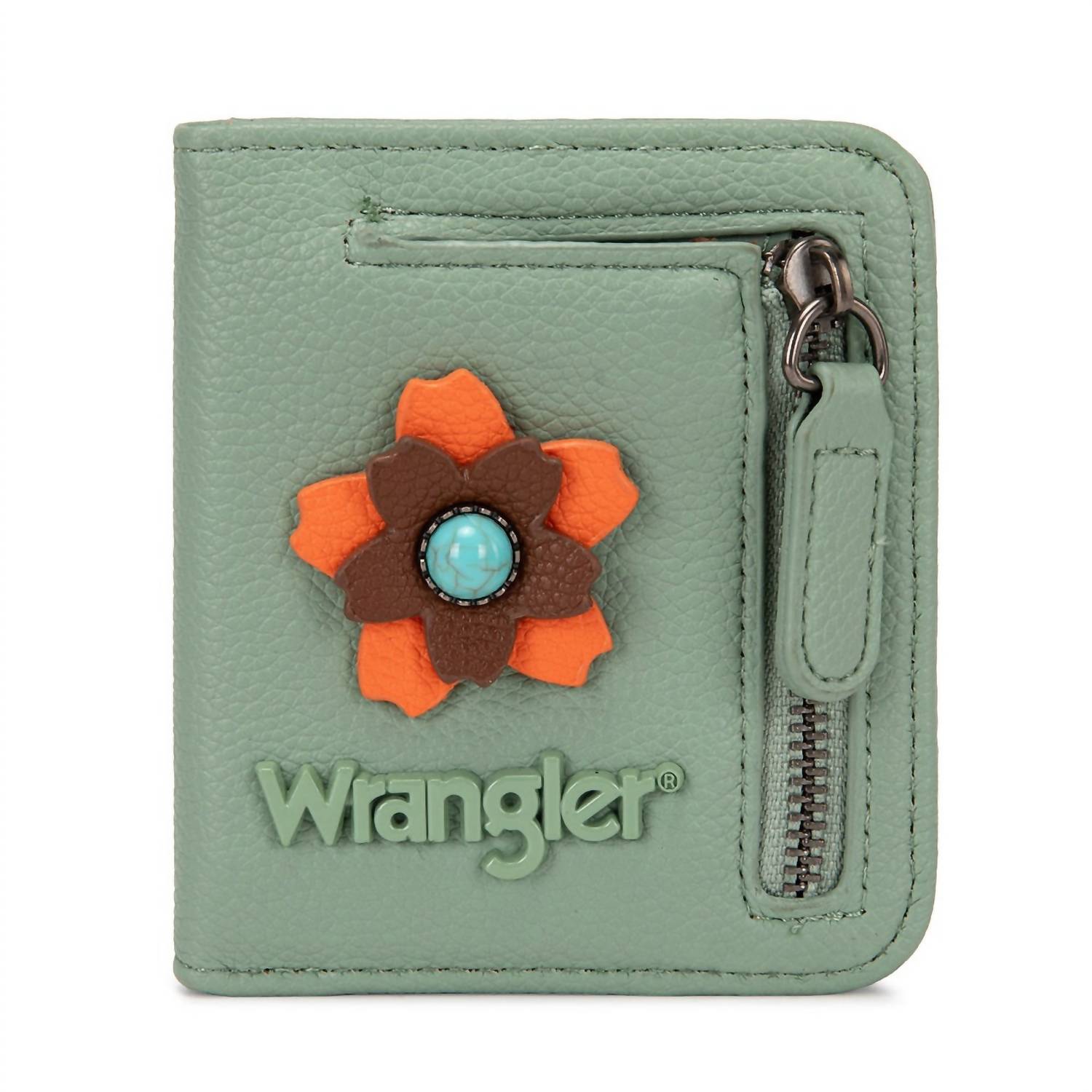 Wrangler - 3D Floral Turquoise RFID Bifold Wallet