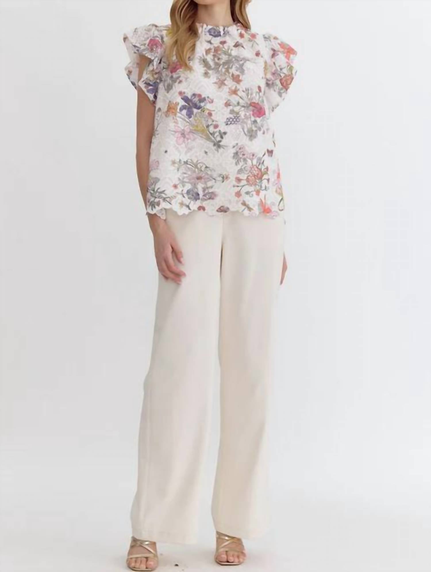 Entro - Floral Lace Elegance Blouse