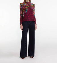 SALONI Mel-b Top in astilbe bouquet 1 - women's blouse - alternate view