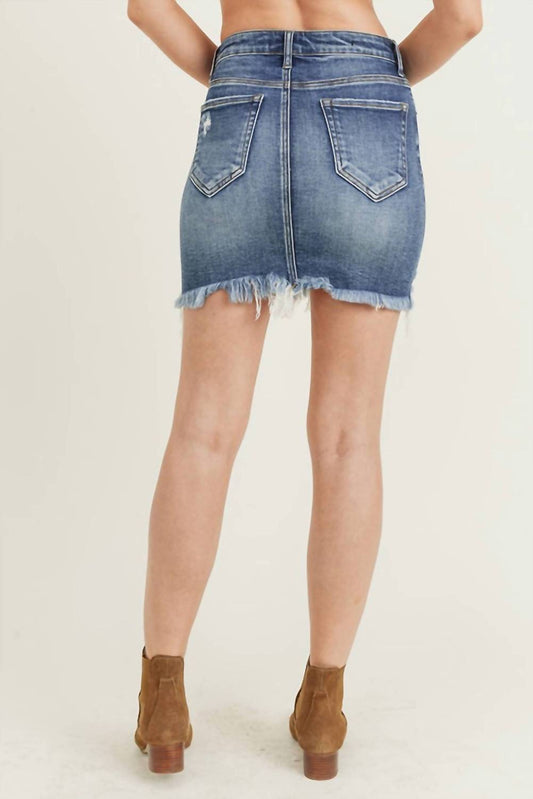 Risen - Distressed Mini Skirts