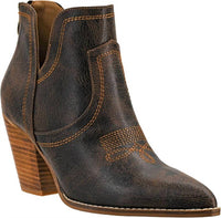 Corkys Footwear Women's Smoke Show Bootie Shoe in espresso crinkle - women's shoe