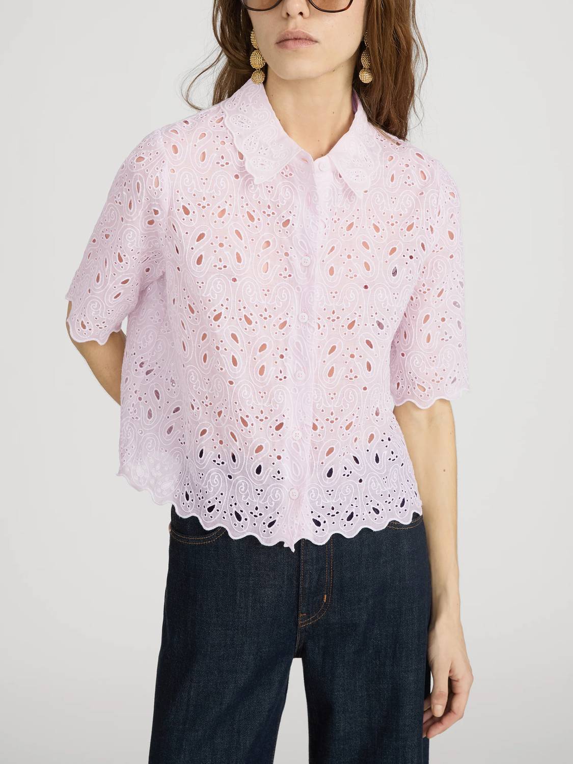 Frame - The Paisley Eyelet Top