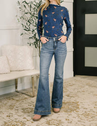 Judy Blue - High Waist Flare Tummy Control Double Button Waist Band Jeans