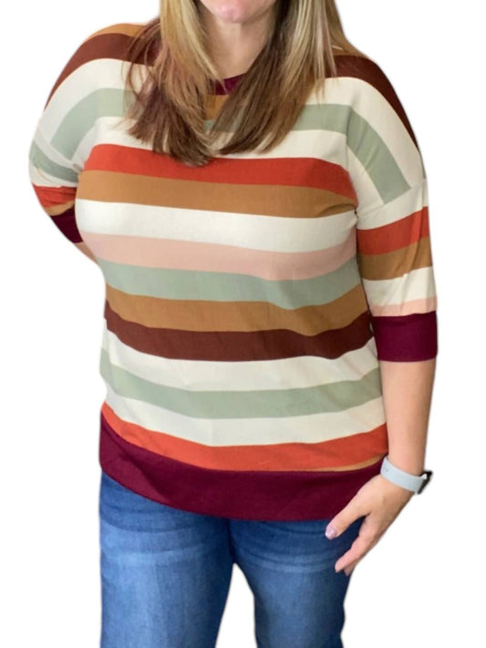 Honeyme - Stripe Weekender Tee