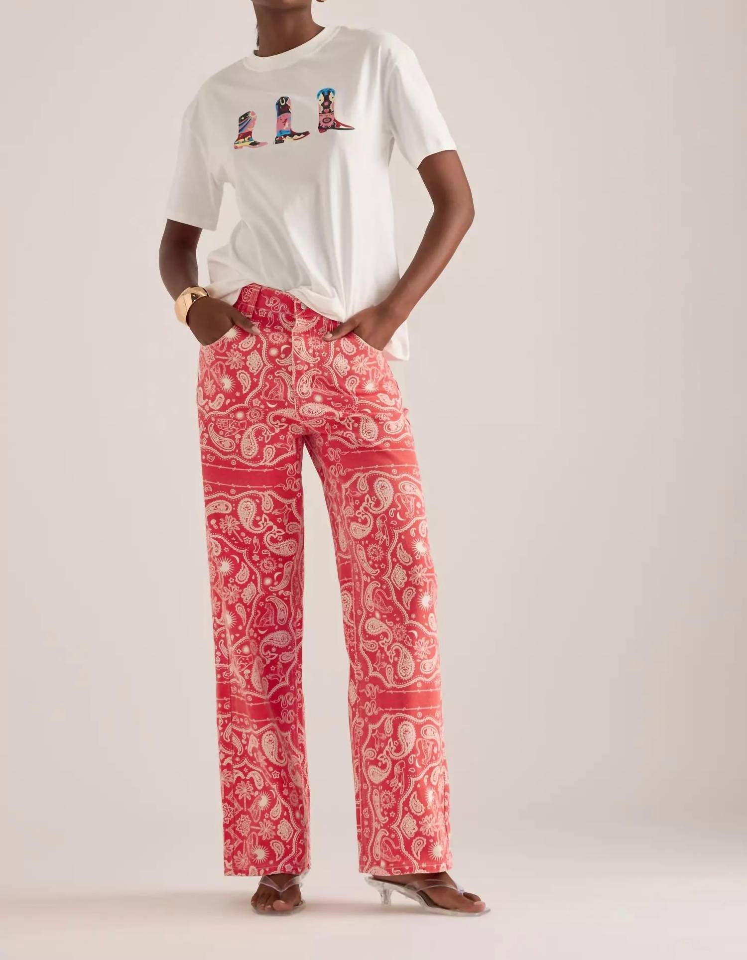 Never Fully Dressed - Bandana Print Jeans