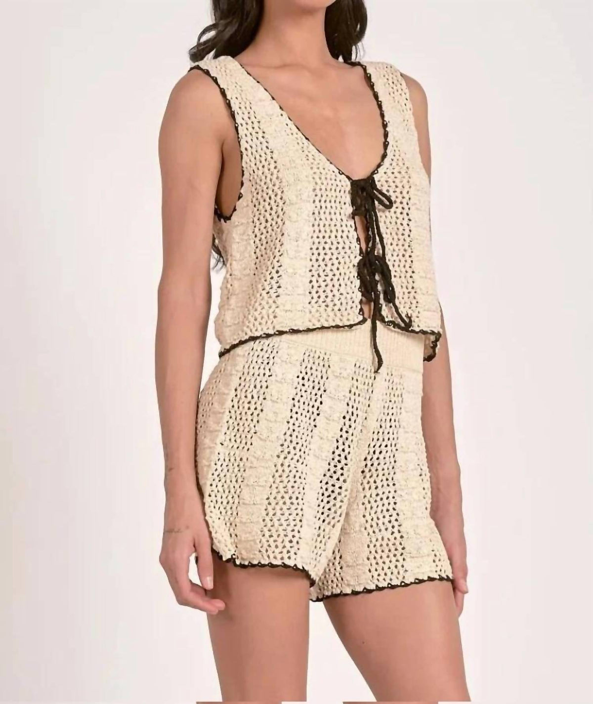 Elan - Crochet High-waisted Shorts