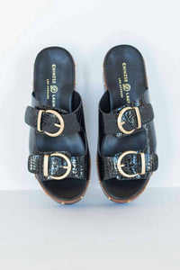 CHINESE LAUNDRY Women's Surf Up Croco Sandals in black - women's sandal - alternate view