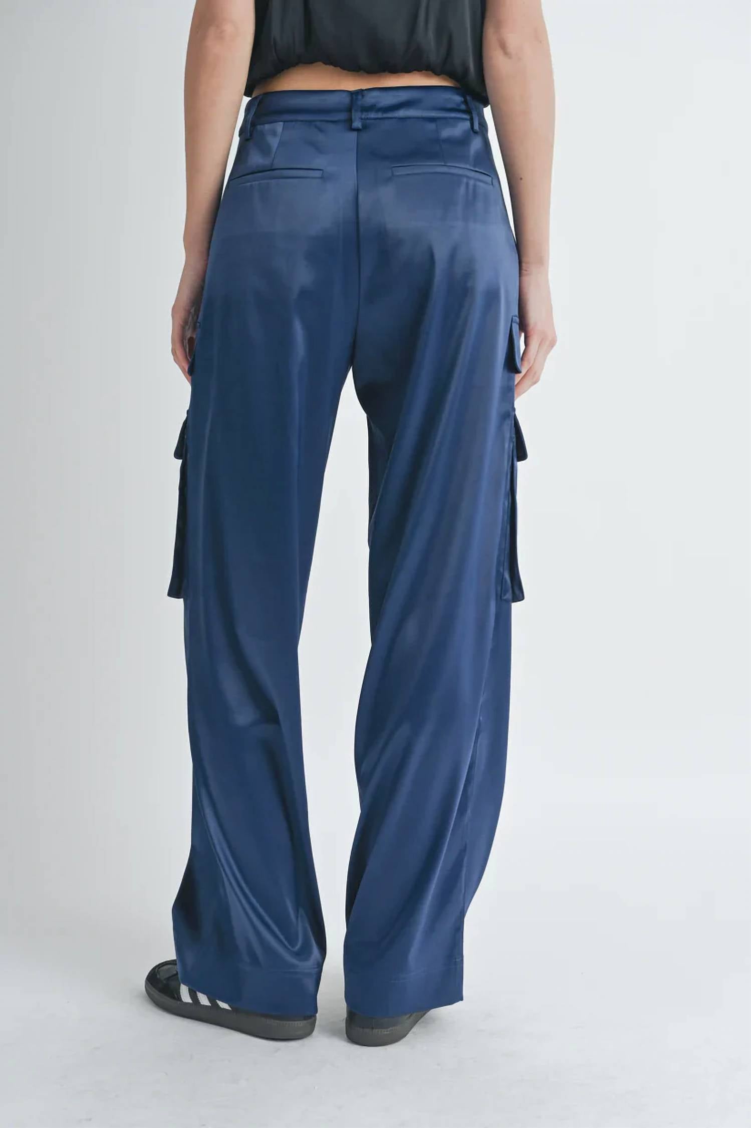 Reset By Jane - Satin Cargo Pants