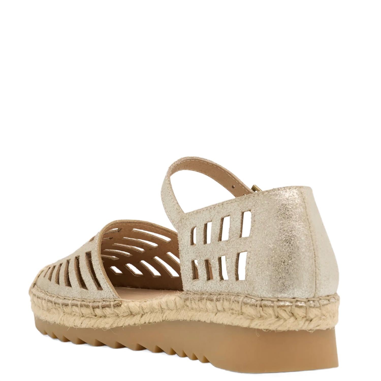 Eileen Fisher Women's Bijou Espadrilles in platinum - women's shoe - detail view