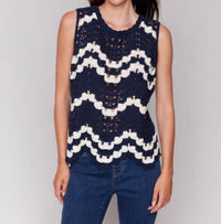 Charlie B - Crochet Sleeveless Crew Neck Cami