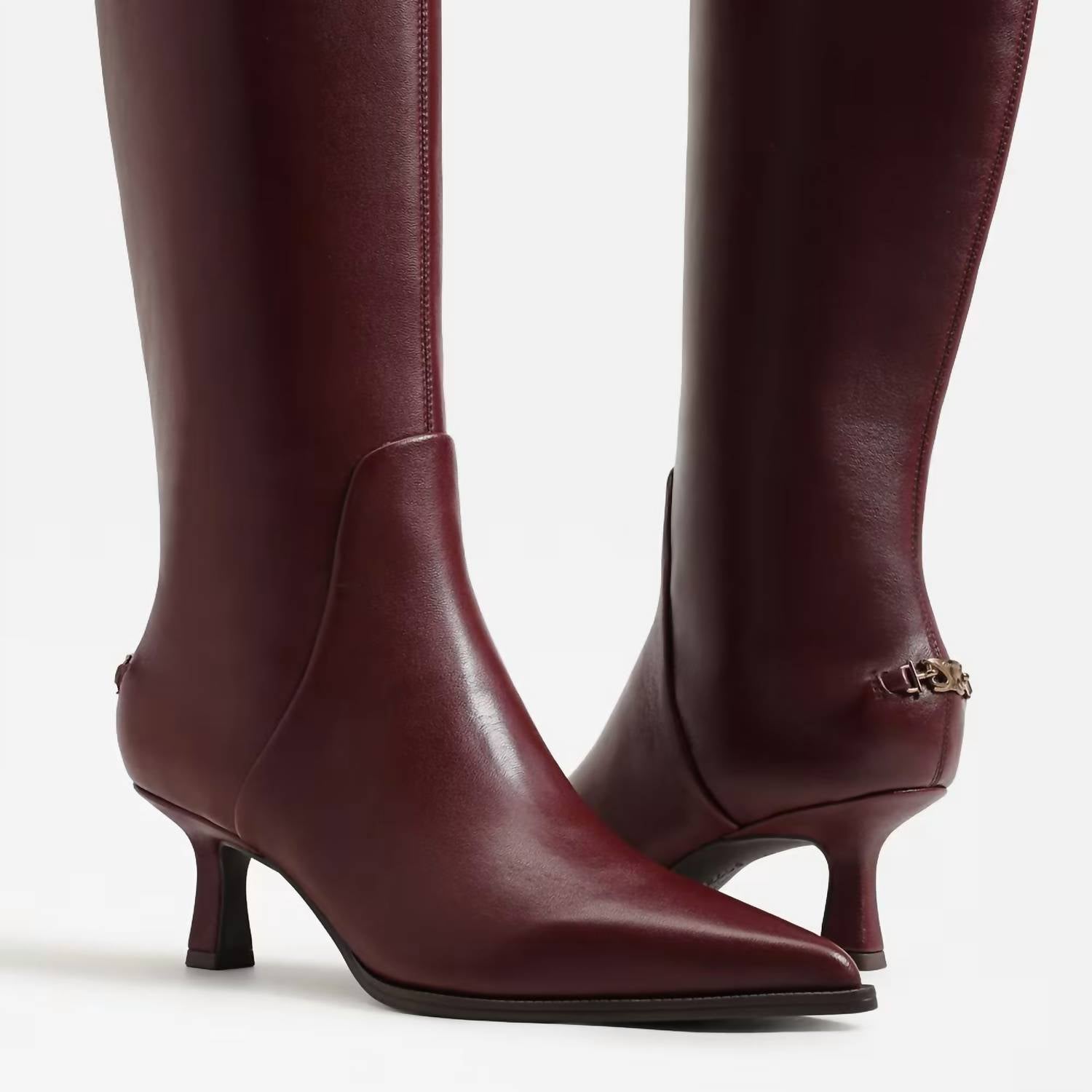 Circus by Sam Edelman Women's Yulia Knee High Boots in chianti leather - women's shoe - view 6