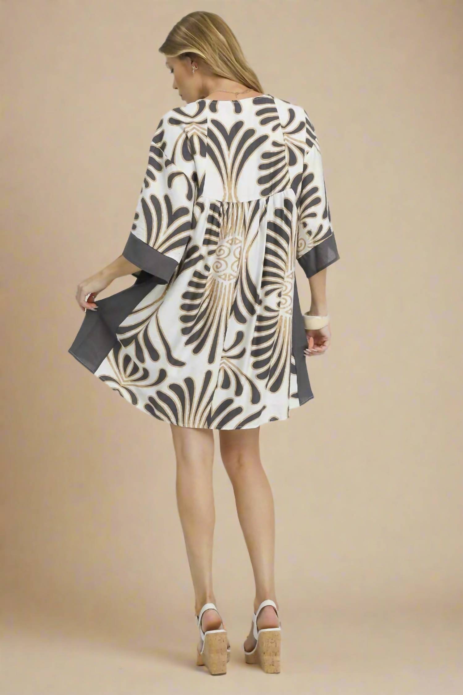 Umgee - Kimono Sleeve Mini Dress