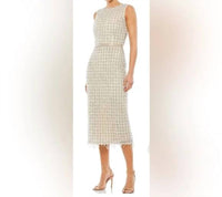 Mac Duggal - Sleeveless High Neck Beaded Mini Sheath Dress
