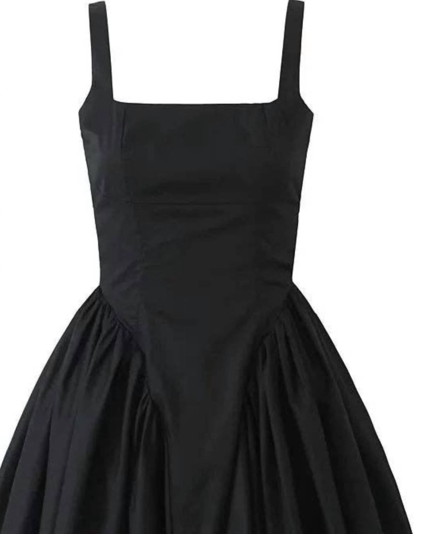 Yvonne & Love - Ladies Plain Ruched Bow Back Mini Dress