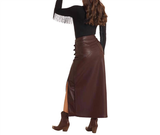 Rock & Roll Denim - Pleather Maxi Skirt