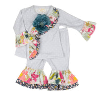 Haute Baby - Baby Girls Gracie's Garden 2 Pc. Criss Cross Set