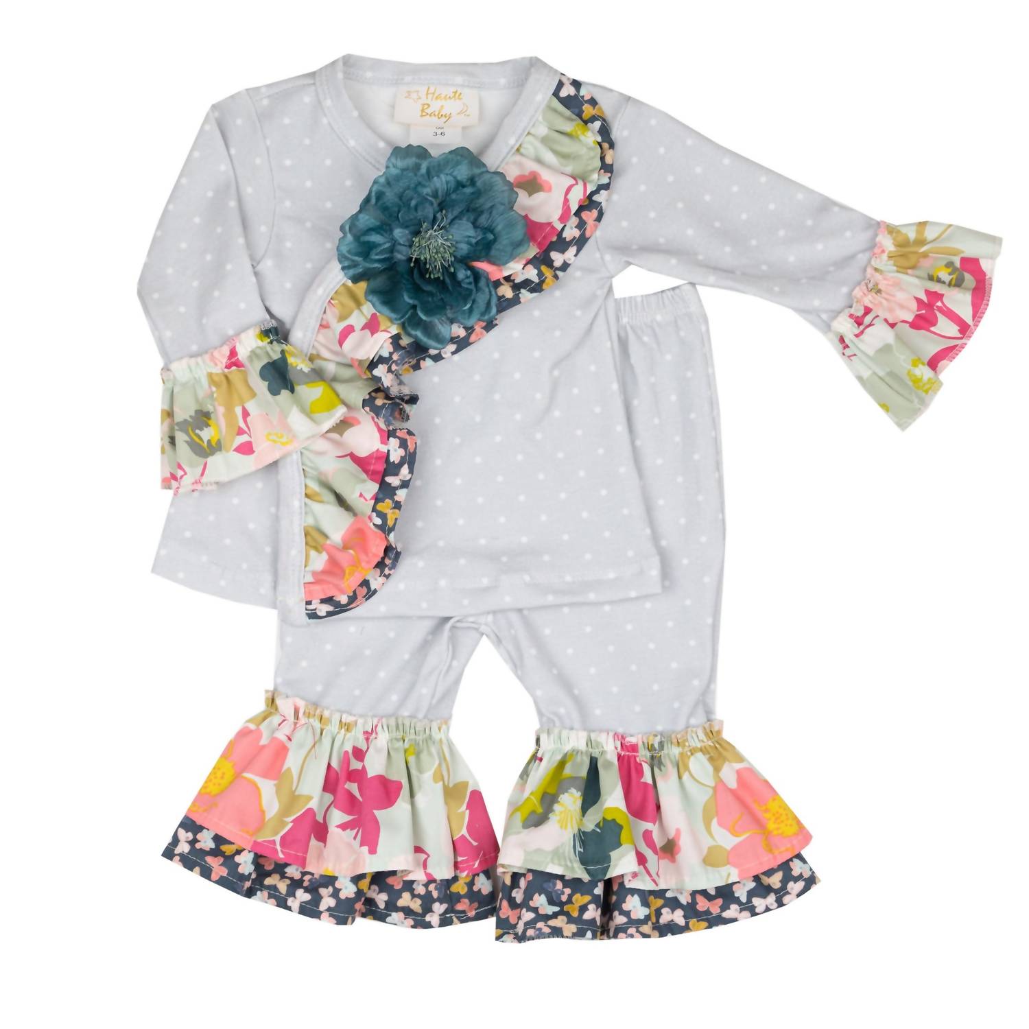 Haute Baby - Baby Girls Gracie's Garden 2 Pc. Criss Cross Set
