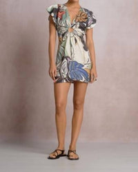 Elan - Women's V-Neckline Mini Dress
