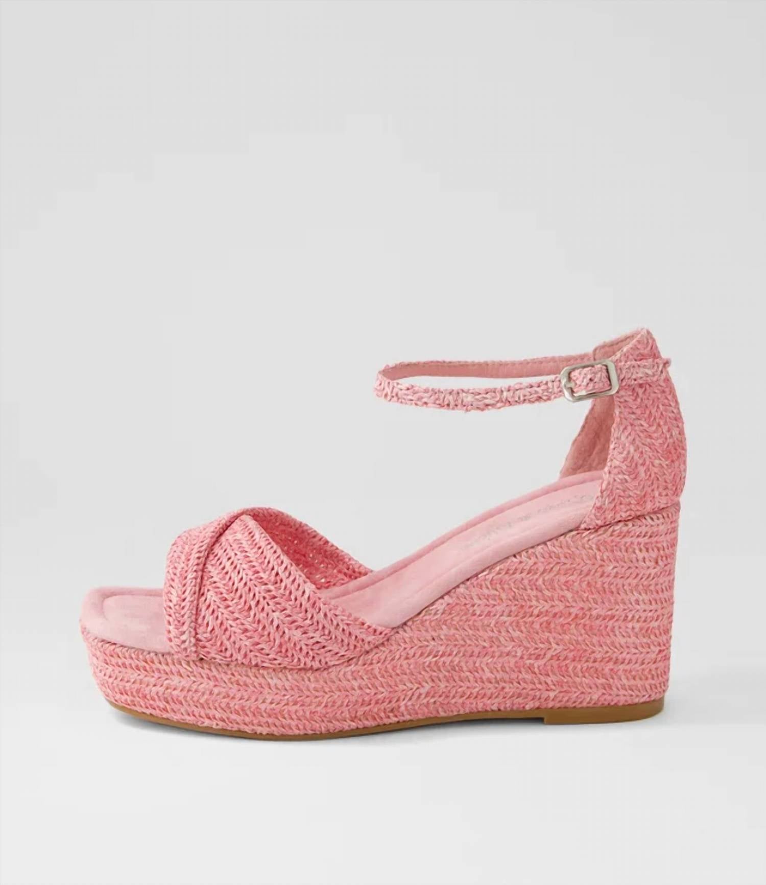 Django & Juliette - Women's Buckled Ankle Strap Wedge Sandals